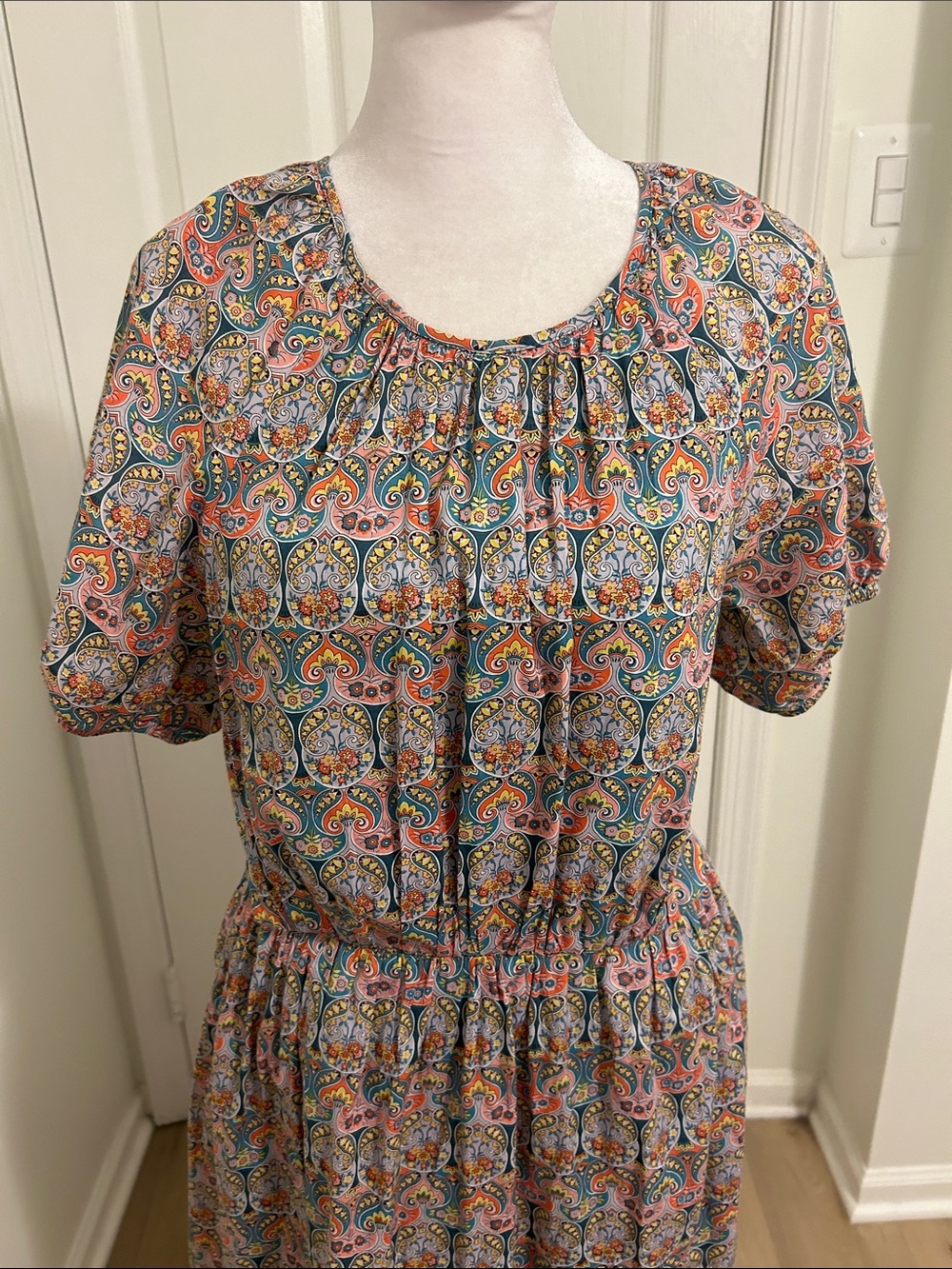 J. Crew Crew Liberty Side Cutout Dress In Giorga Duke Print Size 8 Style# BG128 - Picture 6 of 12